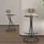 Tabourets de bar ronds en forme de S avec 2 chaises de comptoir rembourrées en velours pour la salle à manger-1047349006