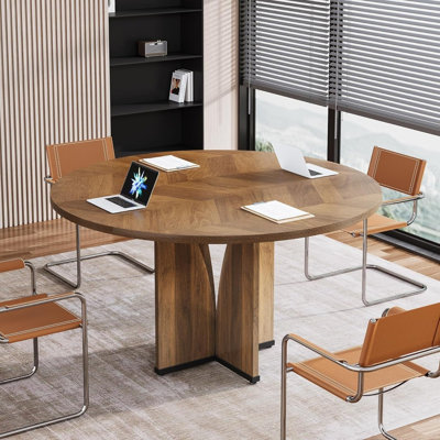 Table de conférence ronde 39 po pour 4 personnes, table de bureau polyvalente pour réunions