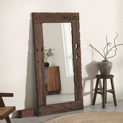 Miroirs pleine longueur rectangulaires en bois massif