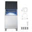 Bac commercial pour machine à glaçons, bac à glaçons en acier inoxydable d'une capacité de 300 lb, bac commercial avec glissières en caoutchouc antidérapantes réglables, convient aux restaurants, aux hôtels et aux brasseries