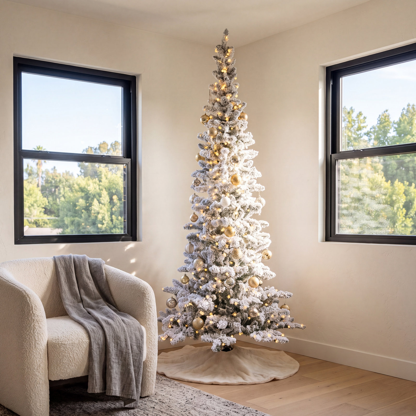 90' Lighted Artificial Pine Christmas Tree