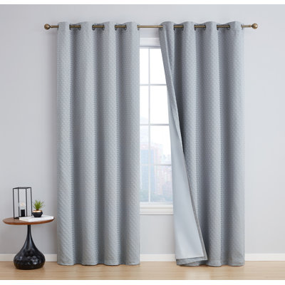Alacam Siena Solid Max Blackout Thermal Grommet Curtain Panels
