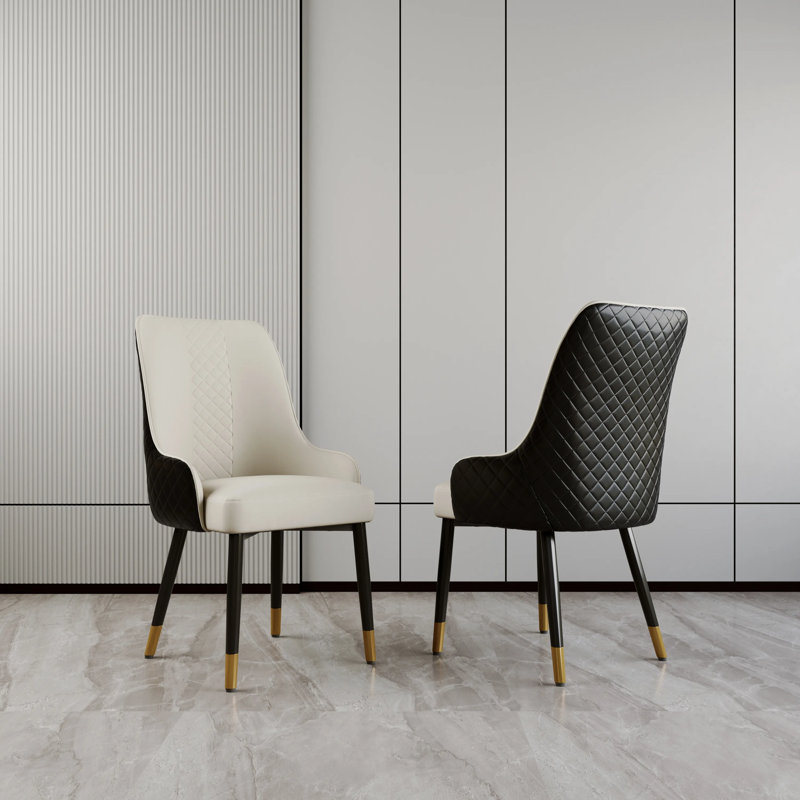 Chaise de salle à manger Silva Stapp, Beige/noir, Ensemble de 6