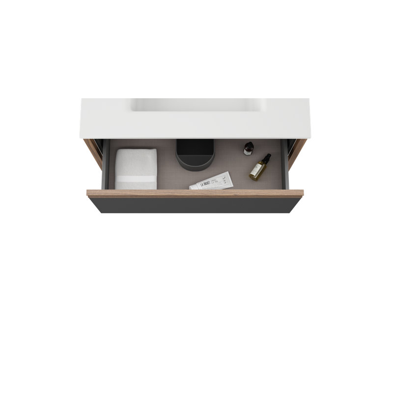 Ensemble de meuble-lavabo simple 32 po, Gris cendré