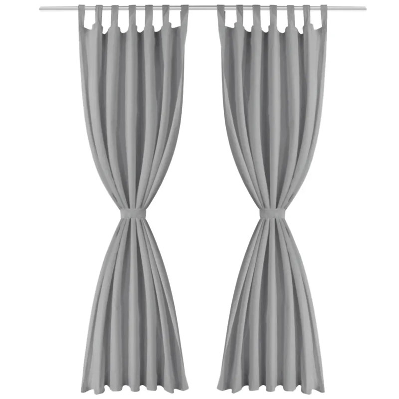 Bachar Semi Sheer Curtain Pair, 140cm Width x 175cm Drop, Grey
