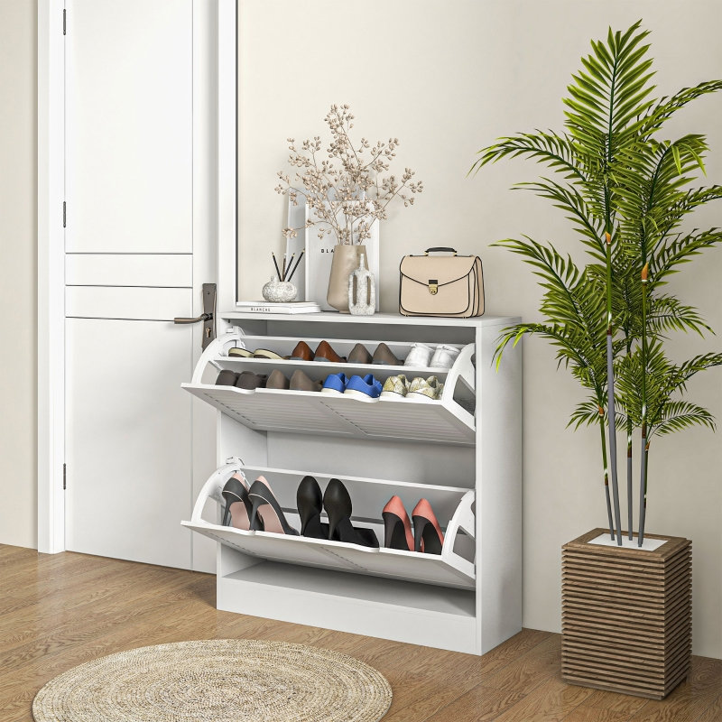 16 Pair Flip Down Shoe Storage