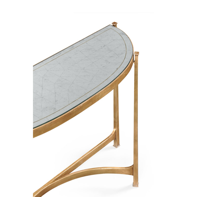 Luxe 48.25'' W Glass Console Table, Gold