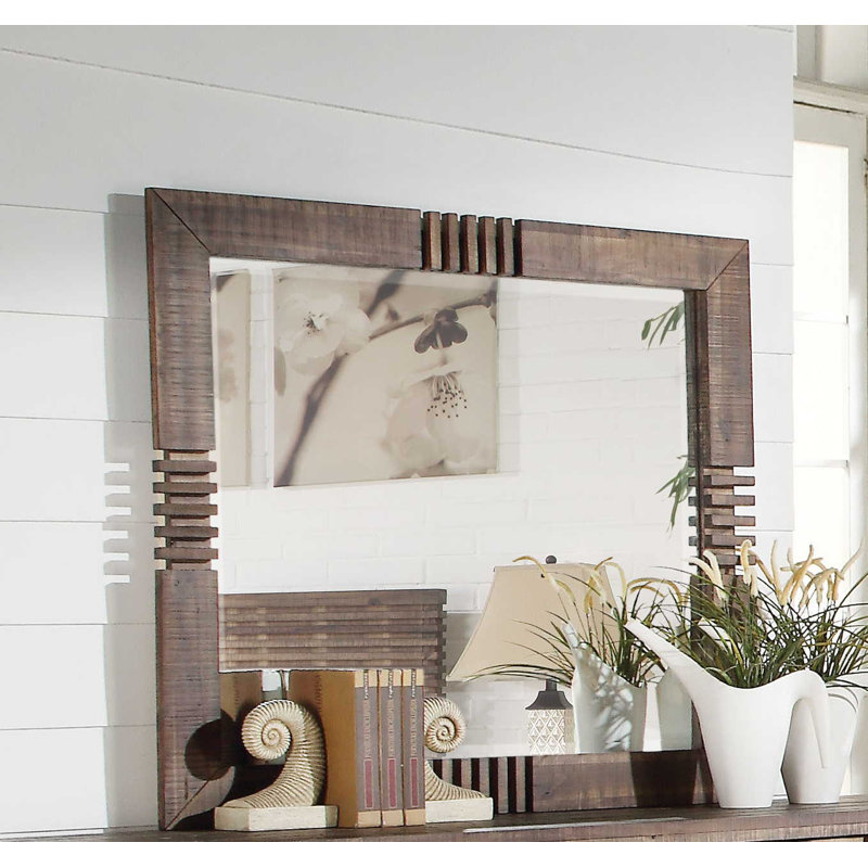 Beatty Wood Flat Wall Mirror