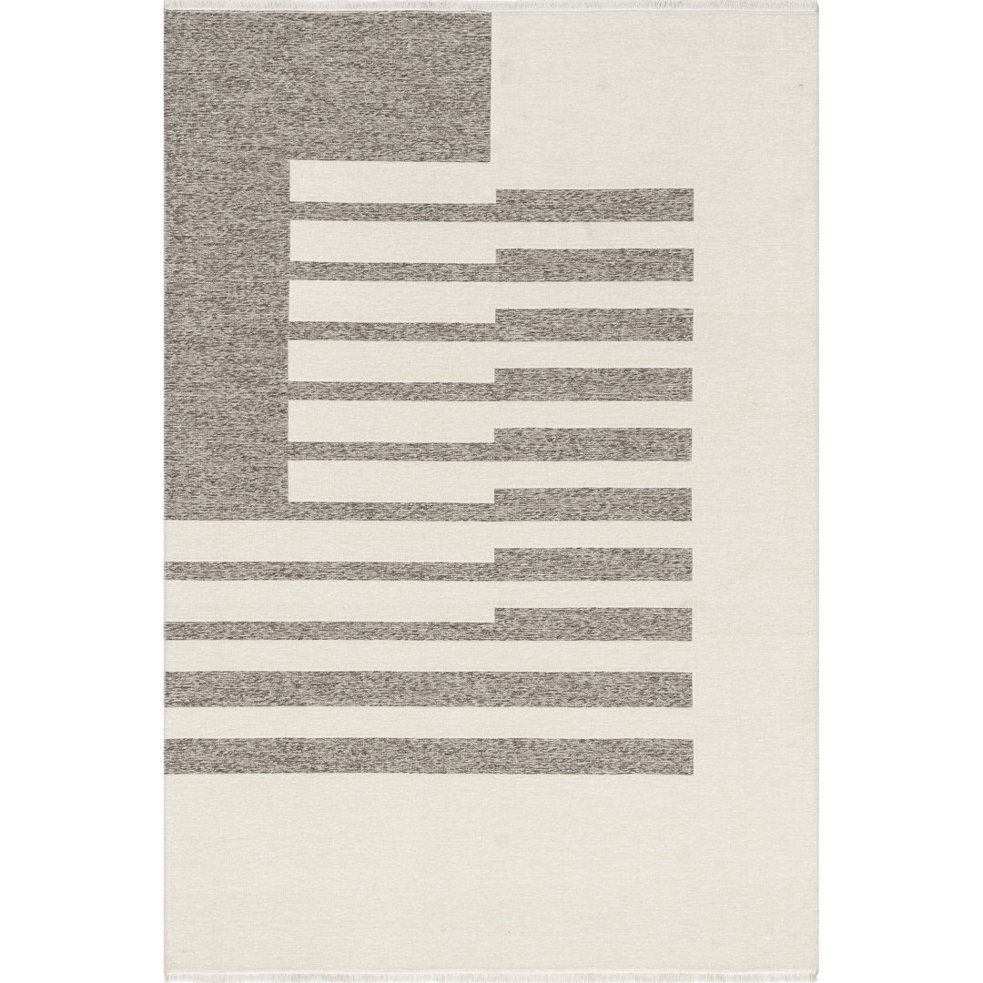 Sofya Abstract Striped Reversible Machine Washable Area Rug Latitude Run® Rug 