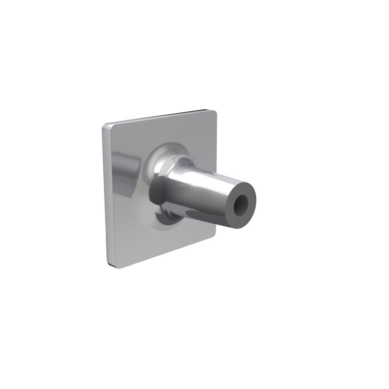 Poignée extensible carrée, H 1,19 po x l 1,19 po x P 0,8 po, Chrome poli