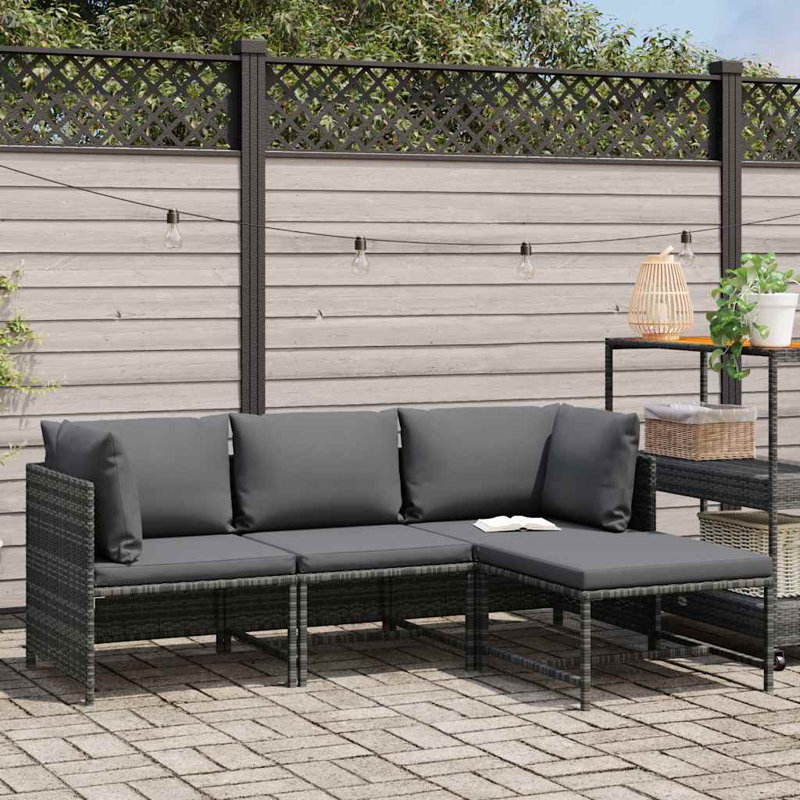 Veronicia 23.6" Wide Square Patio Sectional Set with Cushions