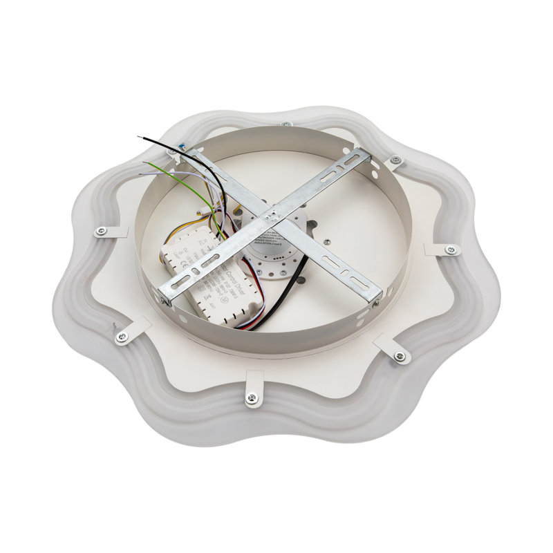 Ventilateur de plafond à DEL moderne 19,69 po avec lumière