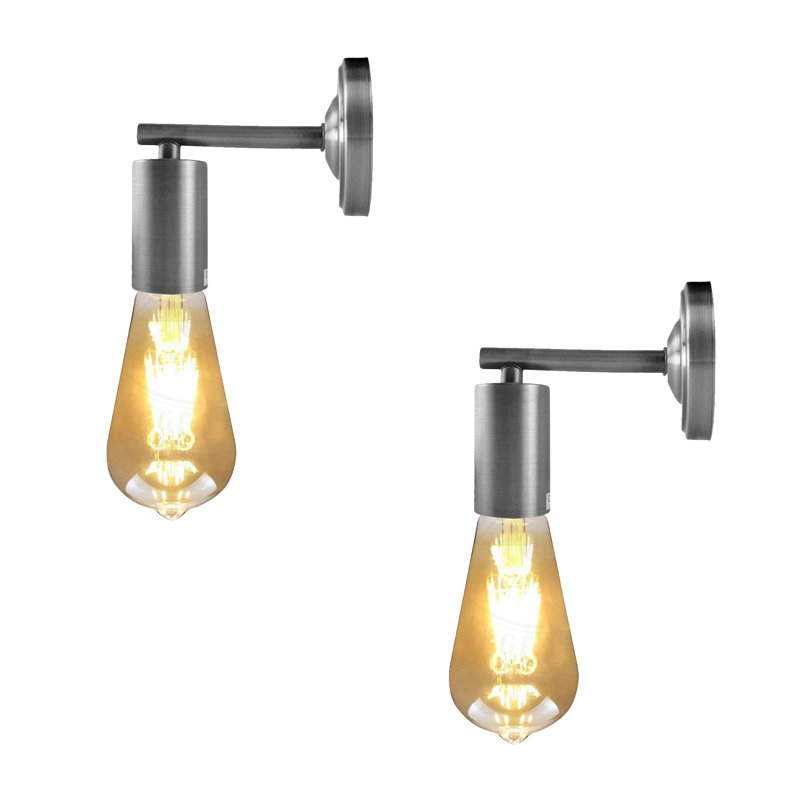 Lebert 2 - Light Armed Sconce, Satin Nickel