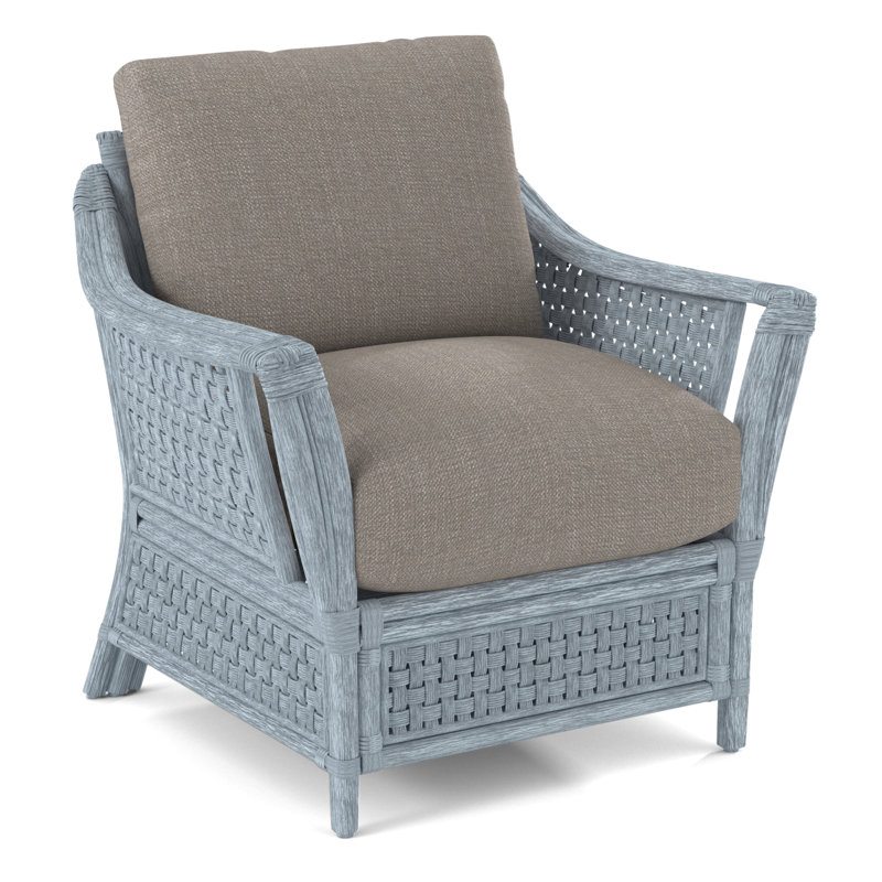 Boca Upholstered Armchair, Stone Crypton Performance; 0884-83, Sea Glass