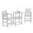 Pennington 3-Pieces 2-person Outdoor Patio Bars Set With Square Table And HDPE Chairs-126517246