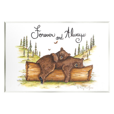 " Forever And Always Cuddling Bears Wildlife " by Mary Ann June