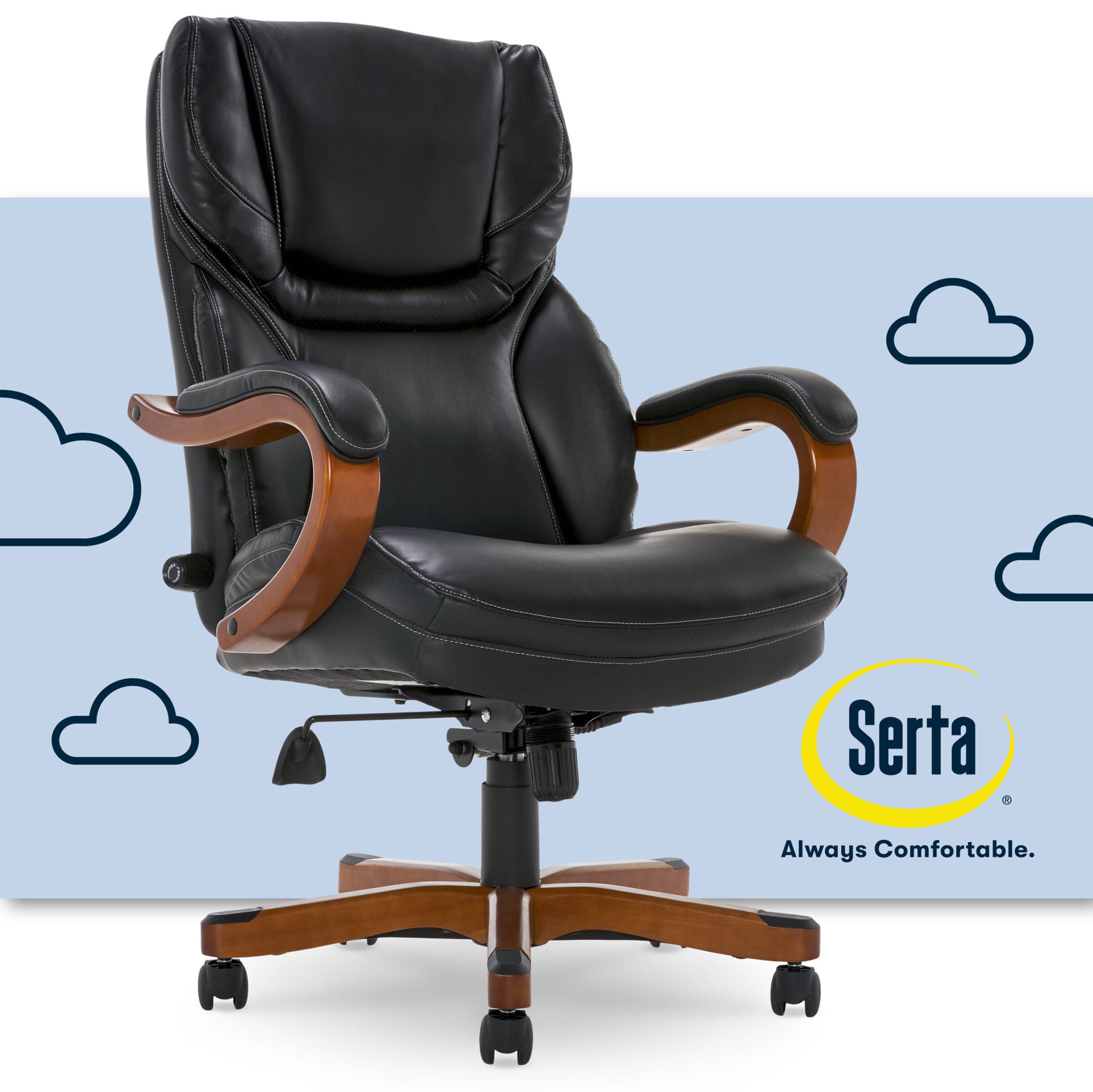 Serta Executive High Back Office Chair with Lumbar Support