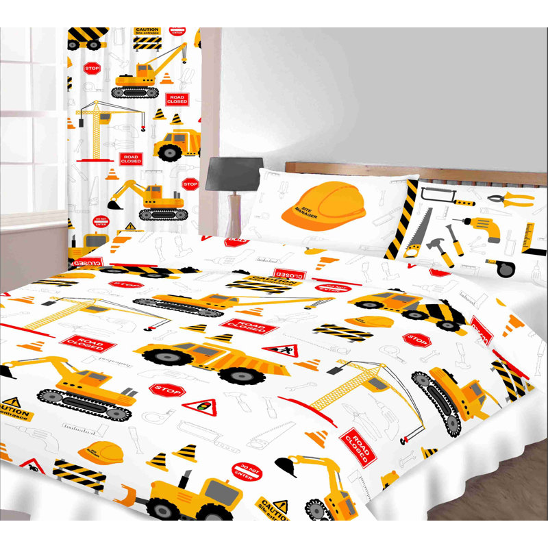 CONSTRUCTION Brecksville Duvet Cover Set., Super King Duvet Cover + 2 Standard Pillowcases