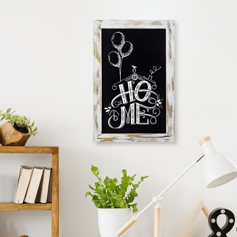 Wood Frame Chalkboard Sign W/ Easel Stand