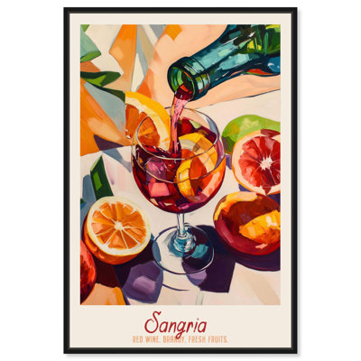 «Sangria Recipe», affiche sur toile tendance 