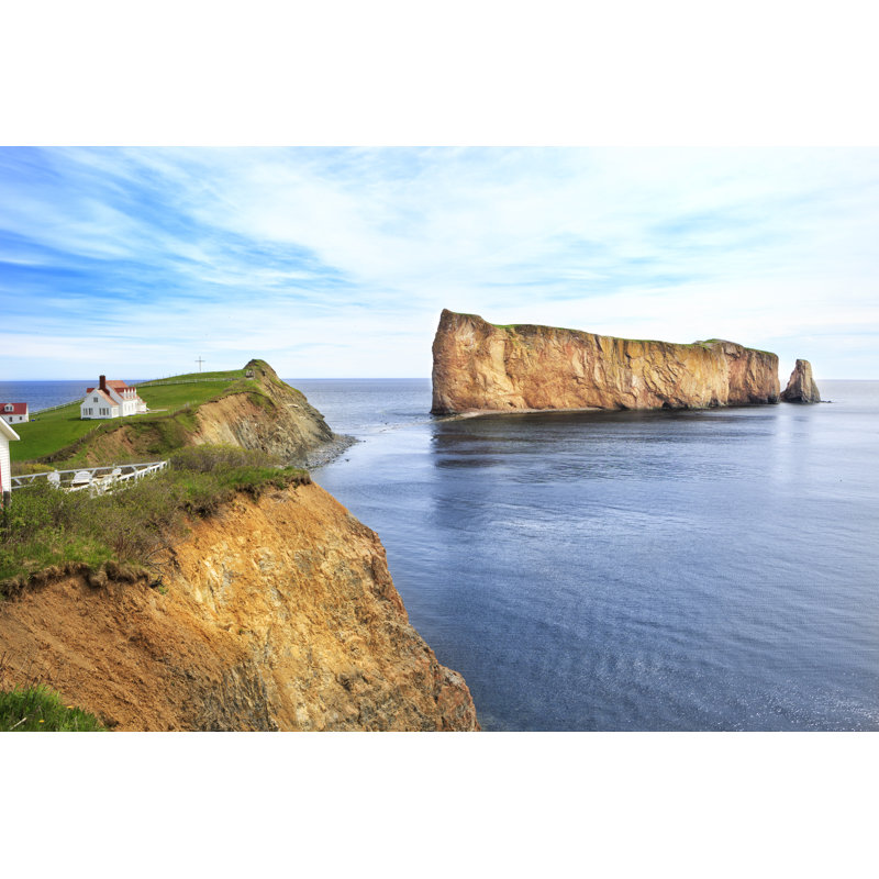 Perce rock 1 Piece Wrapped Canvas Wall Art, 81cm H x 122cm W