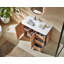 Meuble-lavabo simple 48 po avec plateau en quartz Greely-929858060