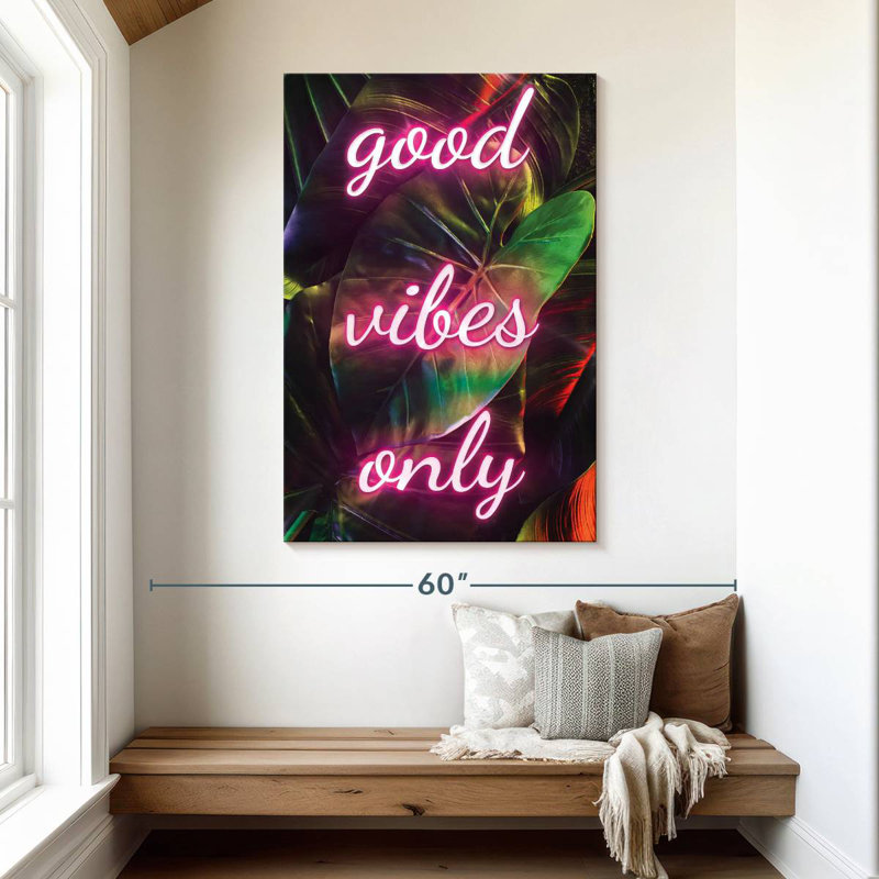 Tergel Good Vibes Only - néon, H 48 po x l 32 po
