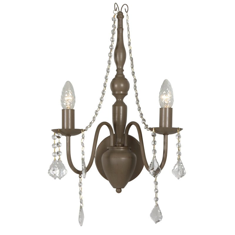 Cogburn Candle Wall Light, Grey-taupe