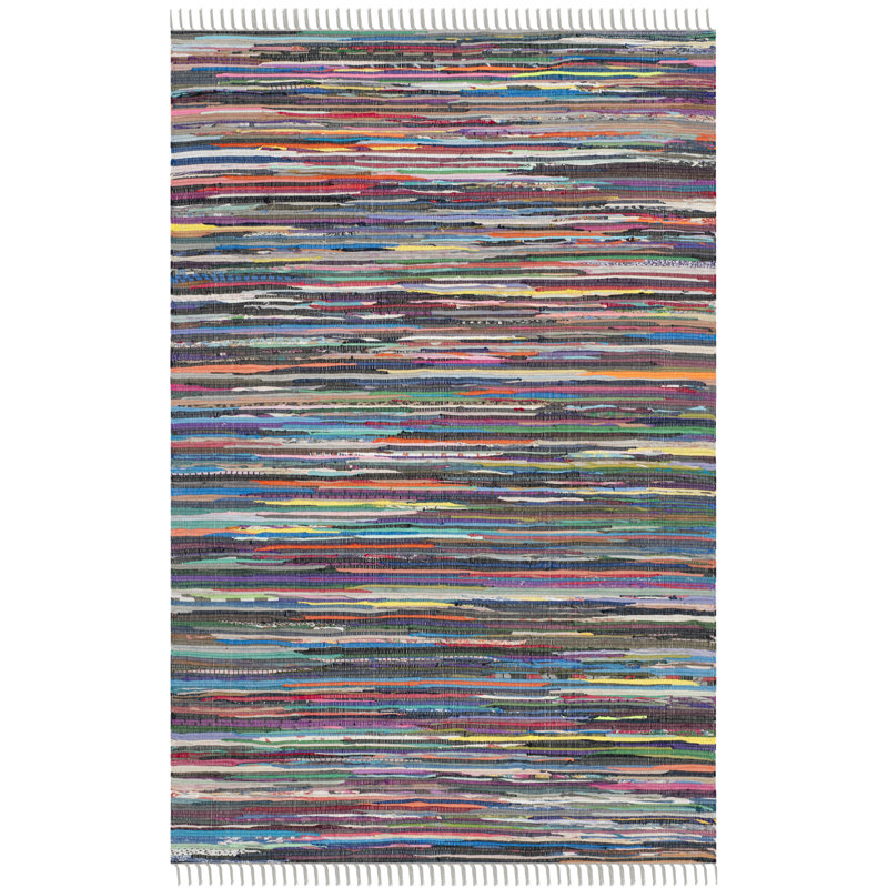 Sue Cotton Hand Woven Area Rug, Rectangle 122 x 183 cm