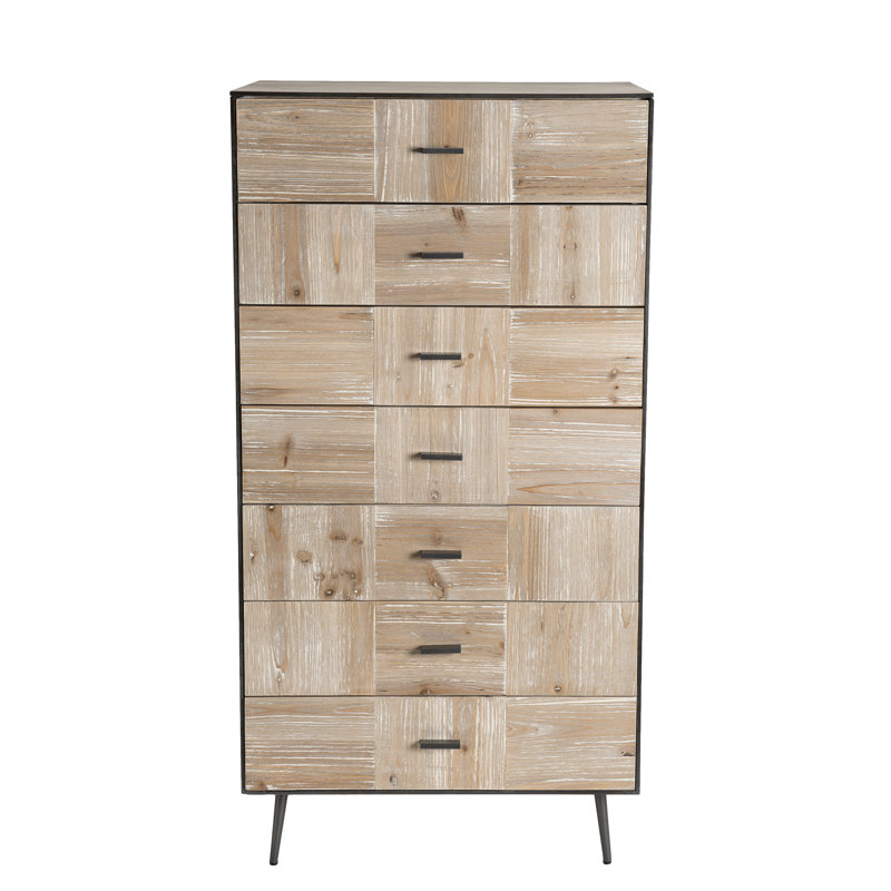 Boutwell Solid Wood 60cm W 7 - Drawer Chest of Drawers