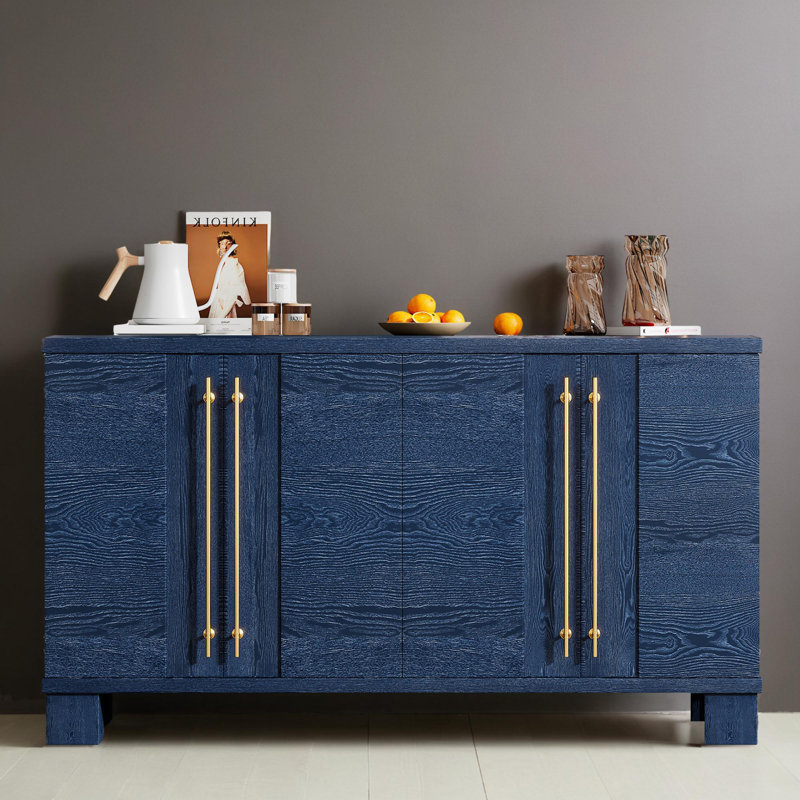 Console de 60 po pour le couloir, Bleu marine antique