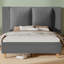 Upholstered Platform Bed Frame with Tall Wingback Headboard, Corduroy Modern Design,No Box Spring Needed, Easy Assembly-1638776254-1638776385
