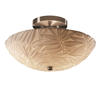 Eulalie Faux Porcelain Resin Flush Mount