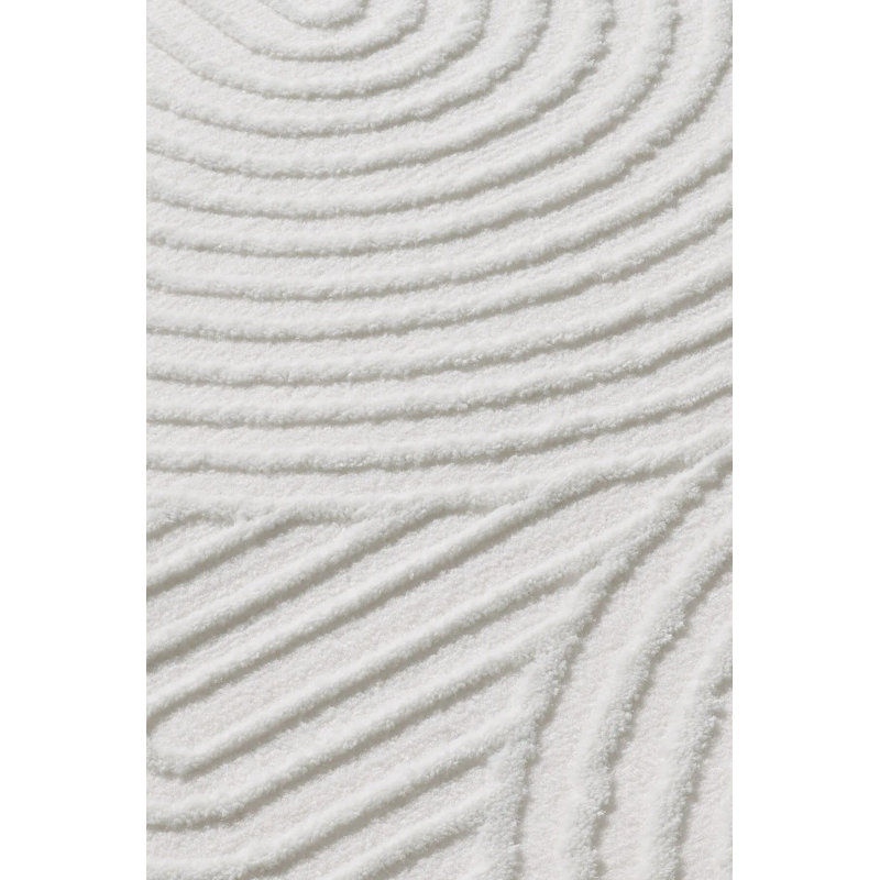 Luxurious Cream Area Rug, 2.6 x 14.8 Feet | 100% Polypropylene, 1.0 cm Pile Height | Machine Woven, Non-Slip Dot Underside, Antibacterial | Perfect for Living Room, Bedroom & Hallways, Easy to Maintain