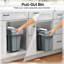 HOMCOM Under-Sink Kitchen Trash Bin, 2 Removable Recycling Containers, Grey