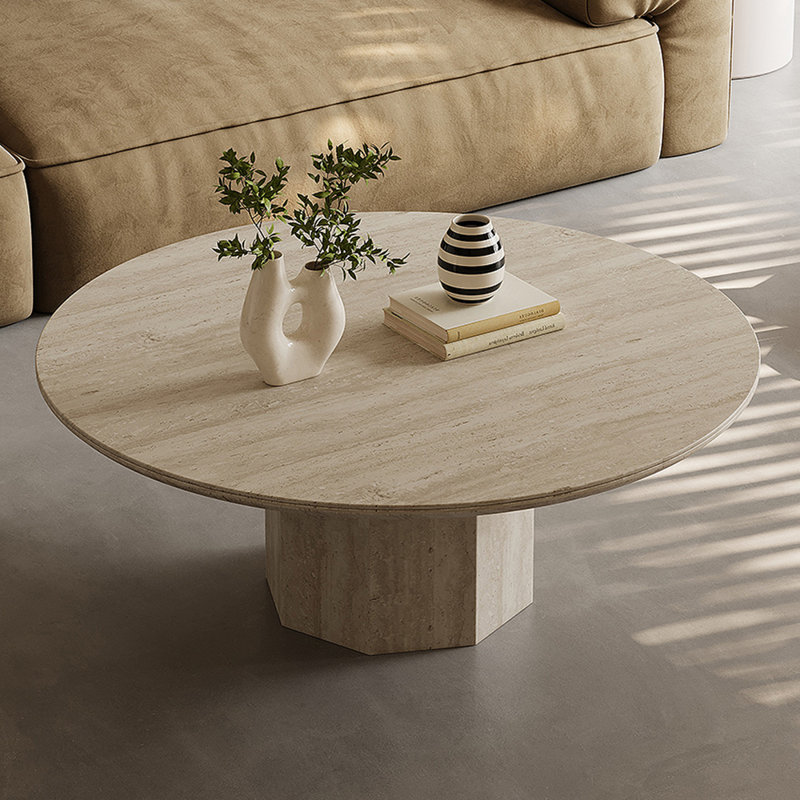Table basse Wabi-sabi, H 13,77 po x L 39,37 po x l 39,37 po