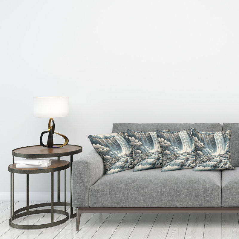 Fabric Reversible Throw Pillow, 20"H x 20"W
