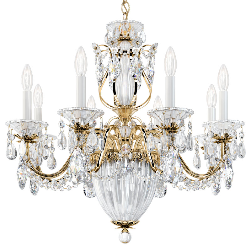 Bagatelle 11 - Light Chandelier, Polished Silver, Clear Crystals from Swarovski