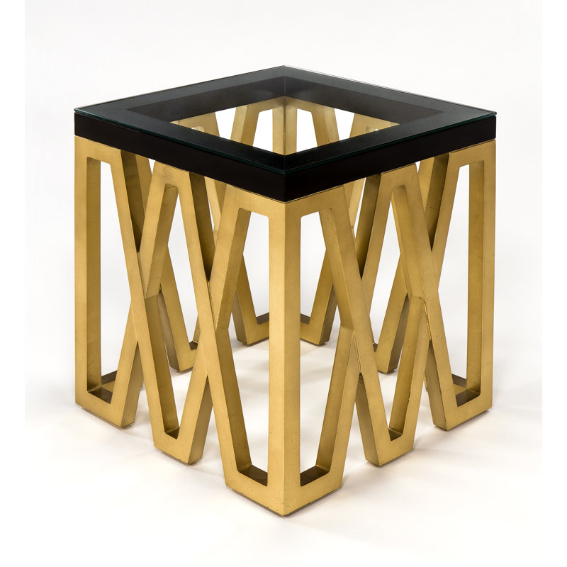 Glass Top End Table
