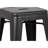 Backless Industrial Bar Stools   Of 2 , 30" Seat Height, Distressed Black Finish, Lightweight And Stackable, Suitable For Kitchen Islands, Abs Filler, 17" Width Depth Vintage Style Seat, Abs+Pc
