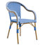 Chaises de patio résistantes aux intempéries, rotin en aluminium, style café moderne