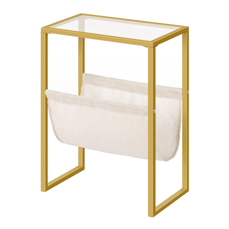 Agamjit 40cm W Iron Bedside Table