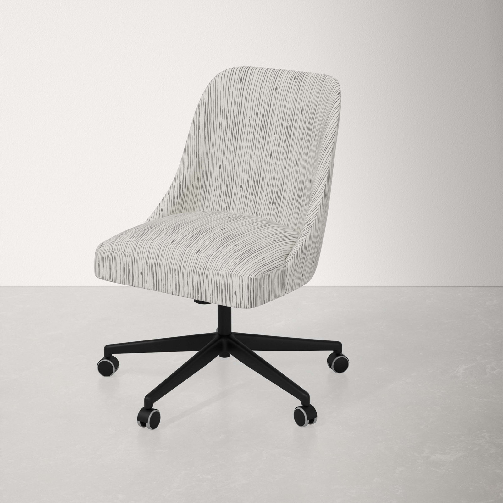 Manda Office Chair, Shibori Stripe Grey