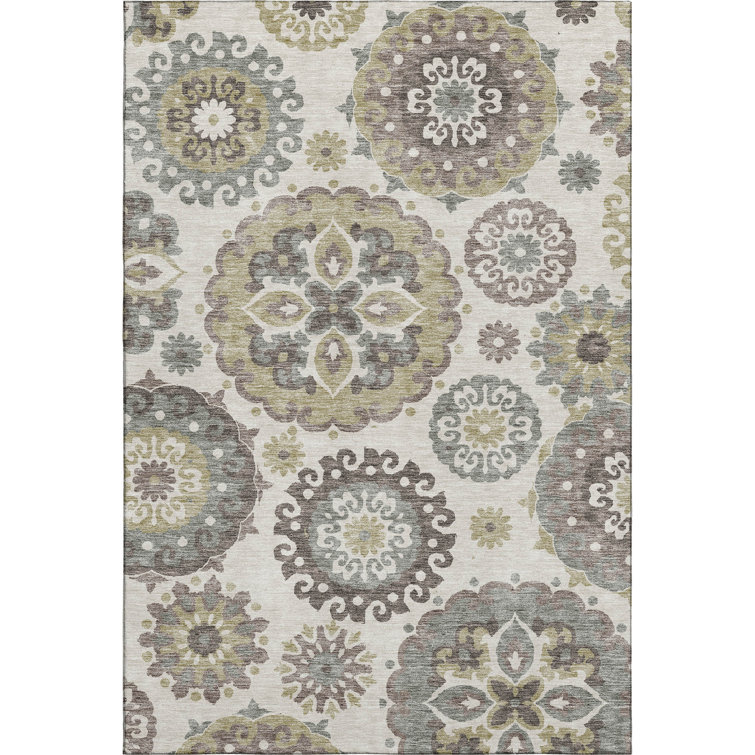 Premium Machine Washable Prisco Beige Rug