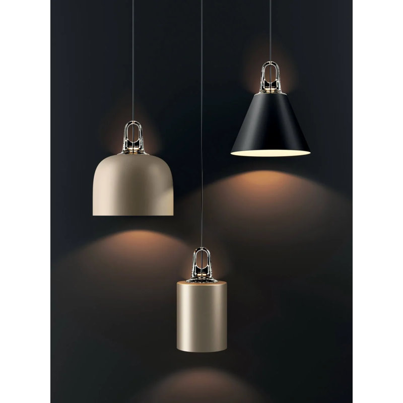 Lodes JIM Cone Suspension Lamp Line-V, Matte Black/Gray