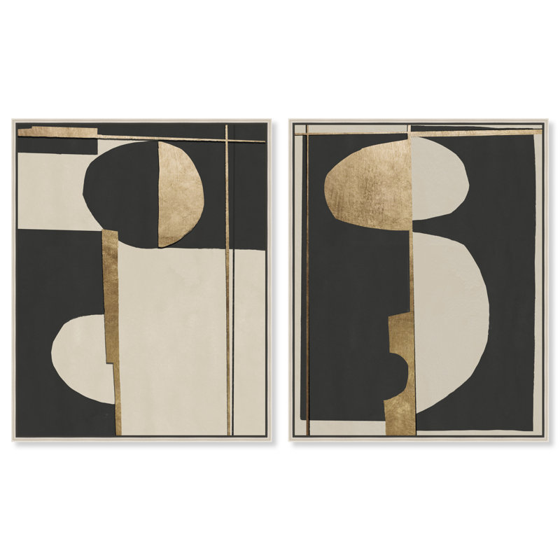 Balance Set Set by Oliver Gal, 17"H x 21"W, Silver Floater Frame