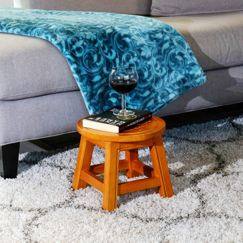 Solid + Manufactured Wood Accent Stool, Brown
