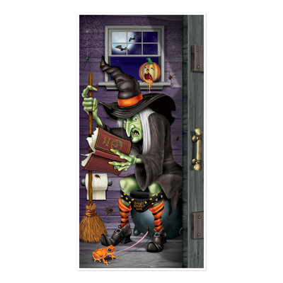 Halloween Witch Restroom Door Cover