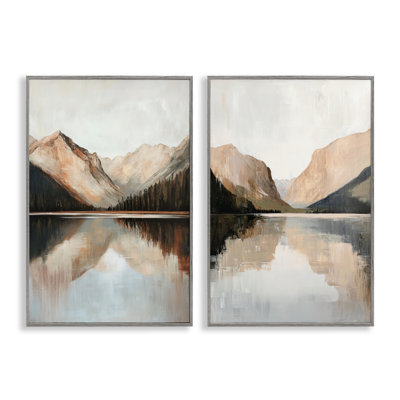 Ensemble de giclée encadrée rustique 2 pièces