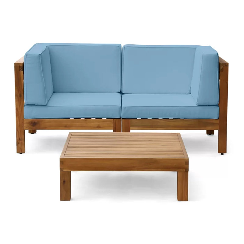 Causeuse modulaire à 2 places avec table basse X-Back
